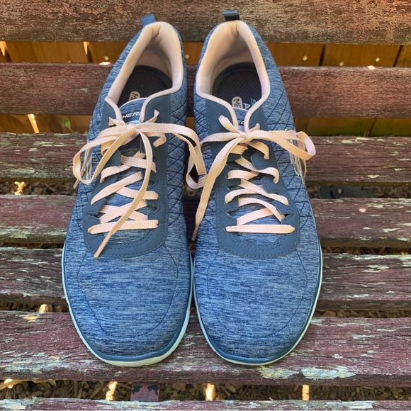 Skechers Womens Flex Appeal 2.0 | Size 11 |  Navy / Pink - Picture 2 of 9